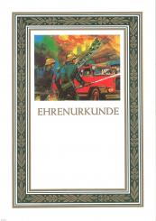 Neutrale Feuerwehr Ehrenurkunde 