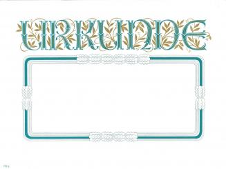 Neutrale Ehrenurkunde 24x32 