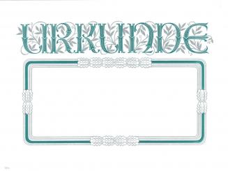 Neutrale Ehrenurkunde 24x32 