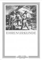 Neutrale Feuerwehr Ehrenurkunde 
