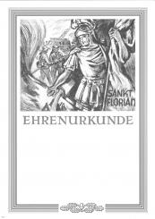 Neutrale Feuerwehr Ehrenurkunde 