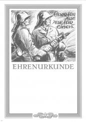 Neutrale Feuerwehr Ehrenurkunde 