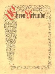 Neutrale Ehrenurkunde 24x32 