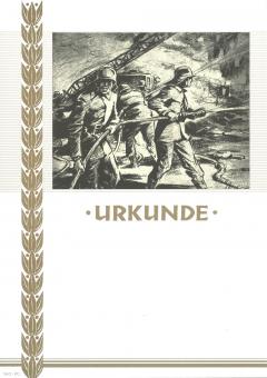 Neutrale Feuerwehrurkunde 